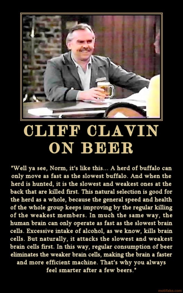 cliff-clavin-on-beer-reprint-of-a-classic-diatribe-from-chee-demotivational-poster