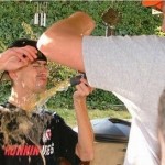 Beer blast to the face